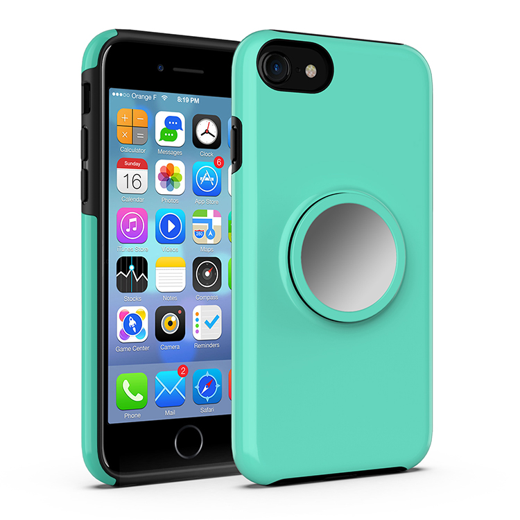 iPHONE 8 Plus / 7 Plus / 6S Plus / 6 Plus Glossy Pop Up Hybrid Case with Metal Plate (Mint Green)